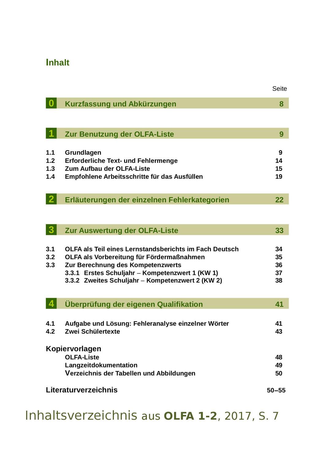 Bild: 9783942122047 | OLFA 1-2: Oldenburger Fehleranalyse für die Klassen 1 und 2 | Buch