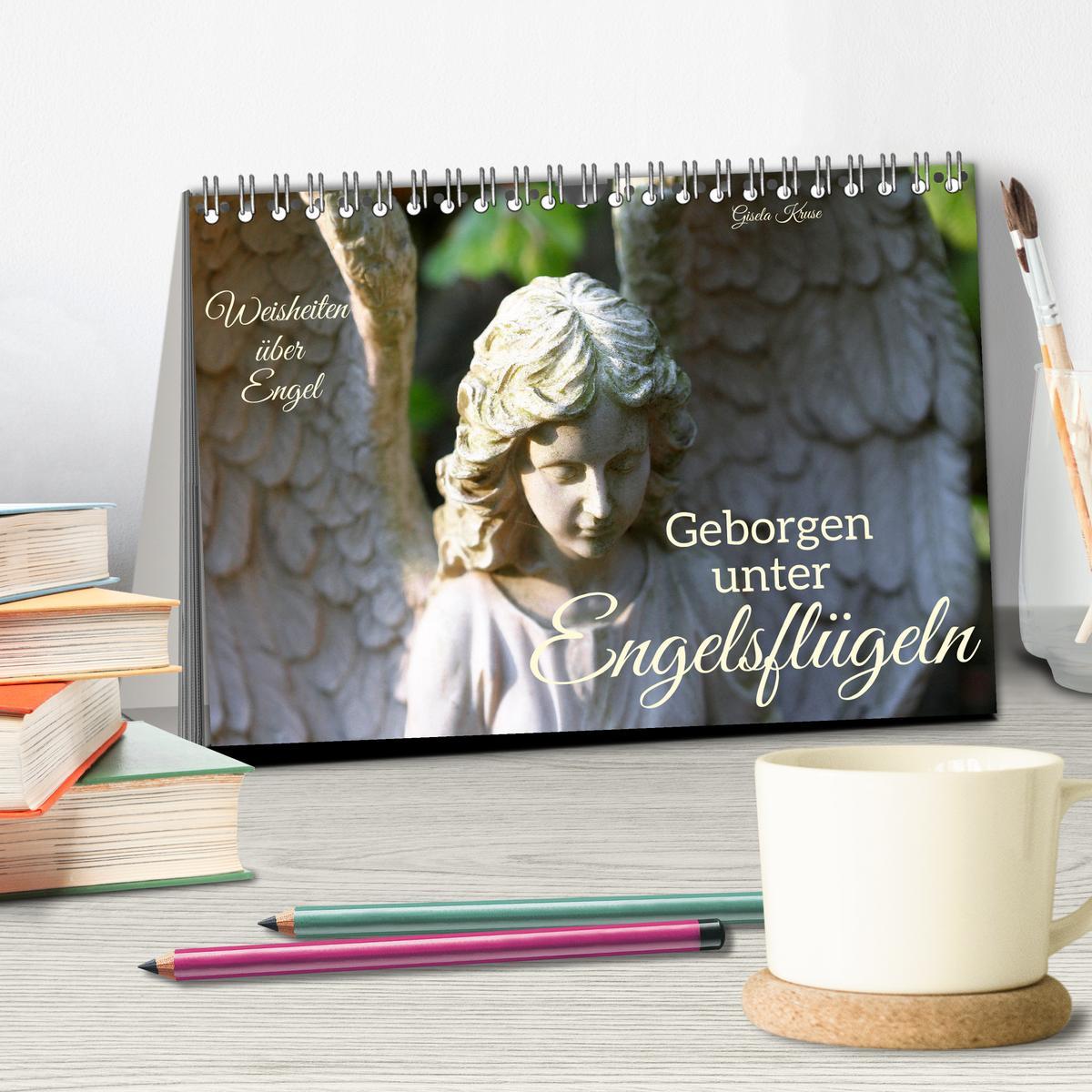 Bild: 9783435043644 | Geborgen unter Engelsflügeln (Tischkalender 2025 DIN A5 quer),...