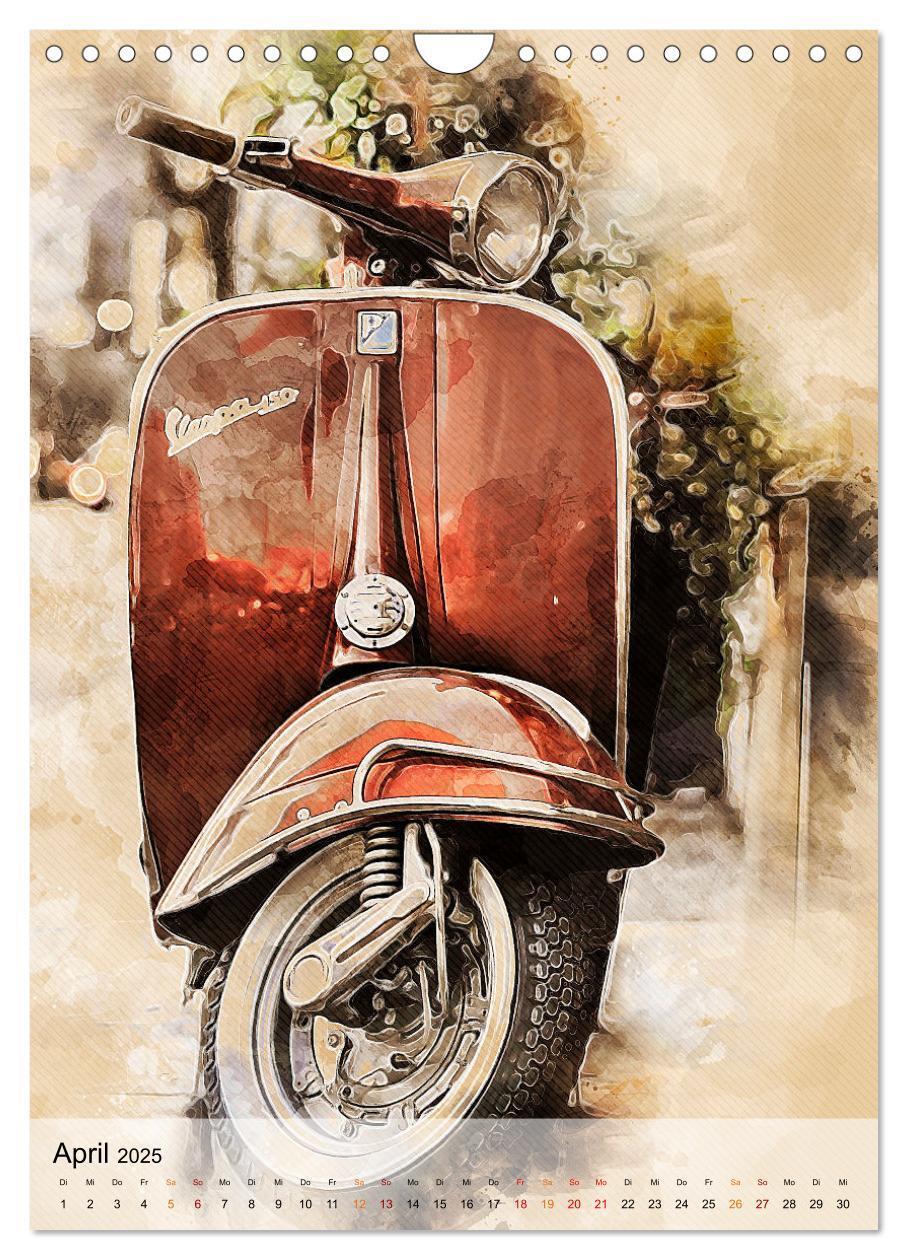 Bild: 9783435931255 | Motorroller - Vespa Galerie (Wandkalender 2025 DIN A4 hoch),...