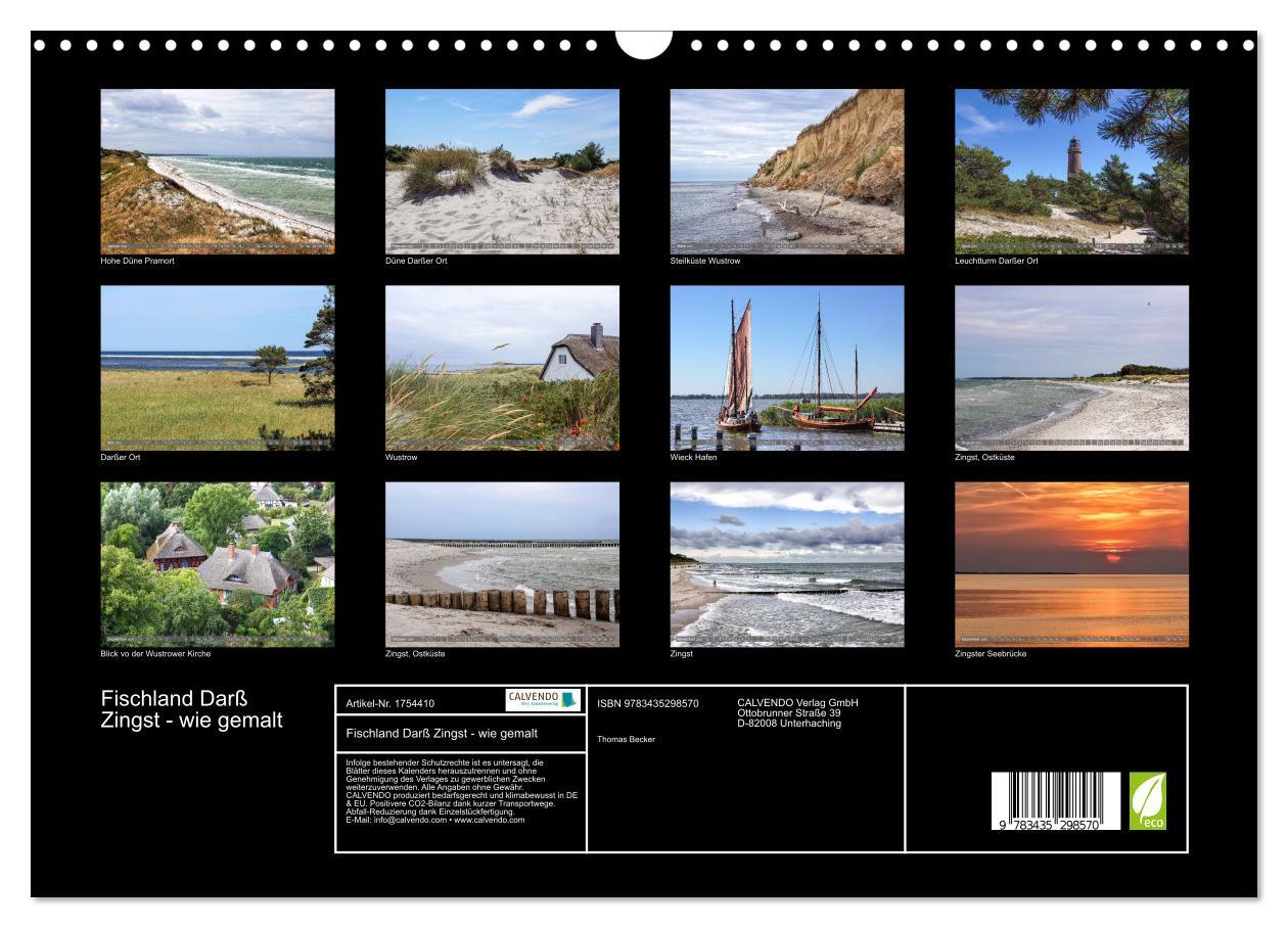 Bild: 9783435298570 | Fischland Darß Zingst - wie gemalt (Wandkalender 2025 DIN A3 quer),...