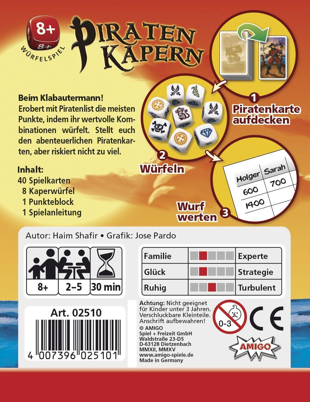 Bild: 4007396025101 | Piraten Kapern | AMIGO - Kartenspiel | Haim Shafir | Spiel | 02510