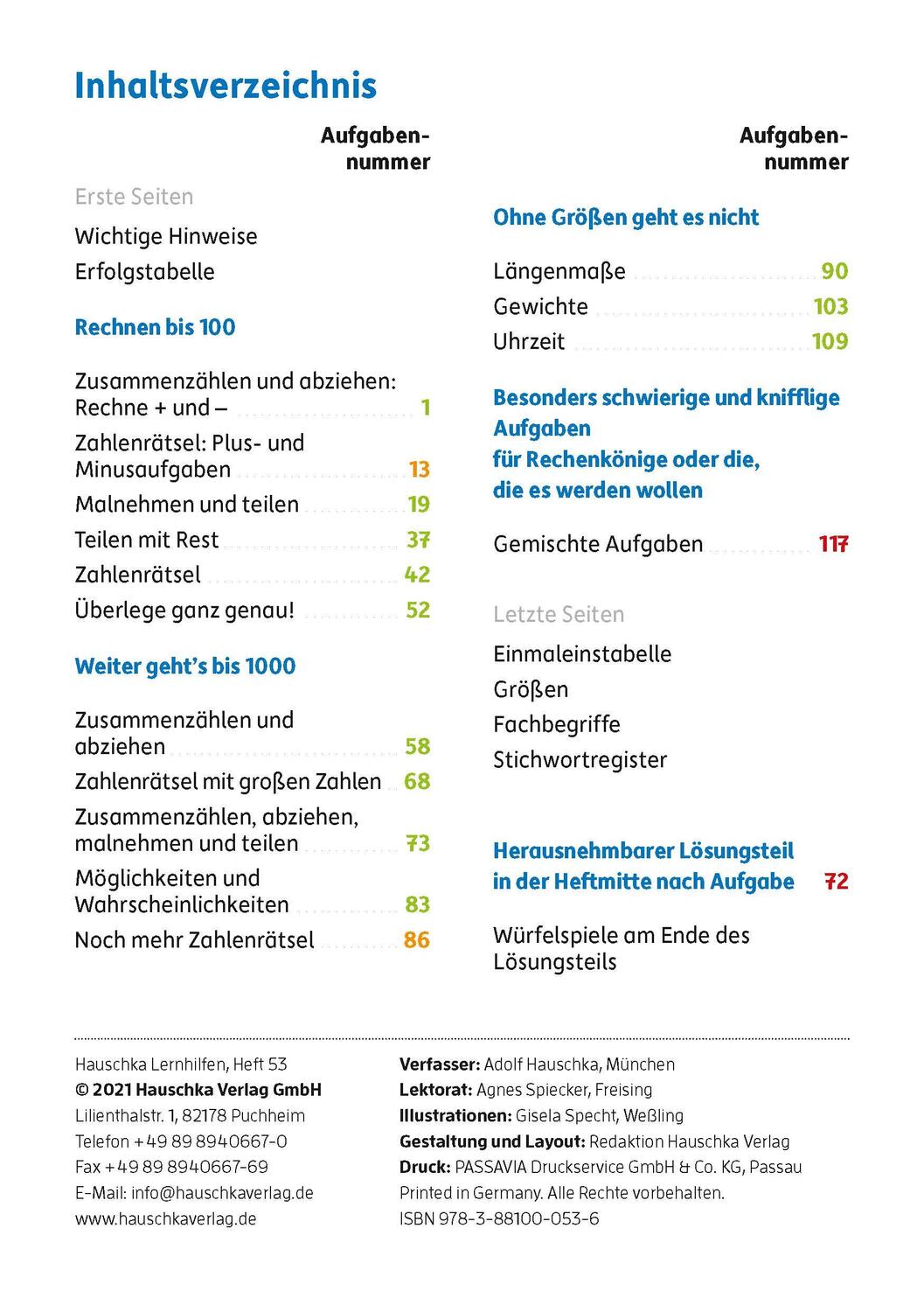 Bild: 9783881000536 | Textaufgaben 3. Klasse | Adolf Hauschka | Taschenbuch | Deutsch | 2015