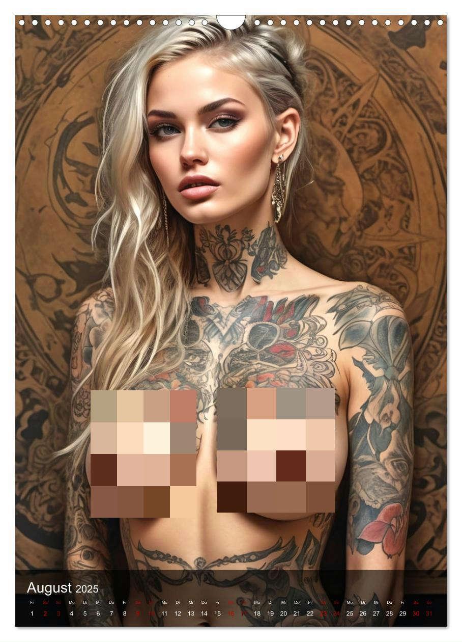 Bild: 9783383817533 | Tattoo Queens (Wandkalender 2025 DIN A3 hoch), CALVENDO Monatskalender