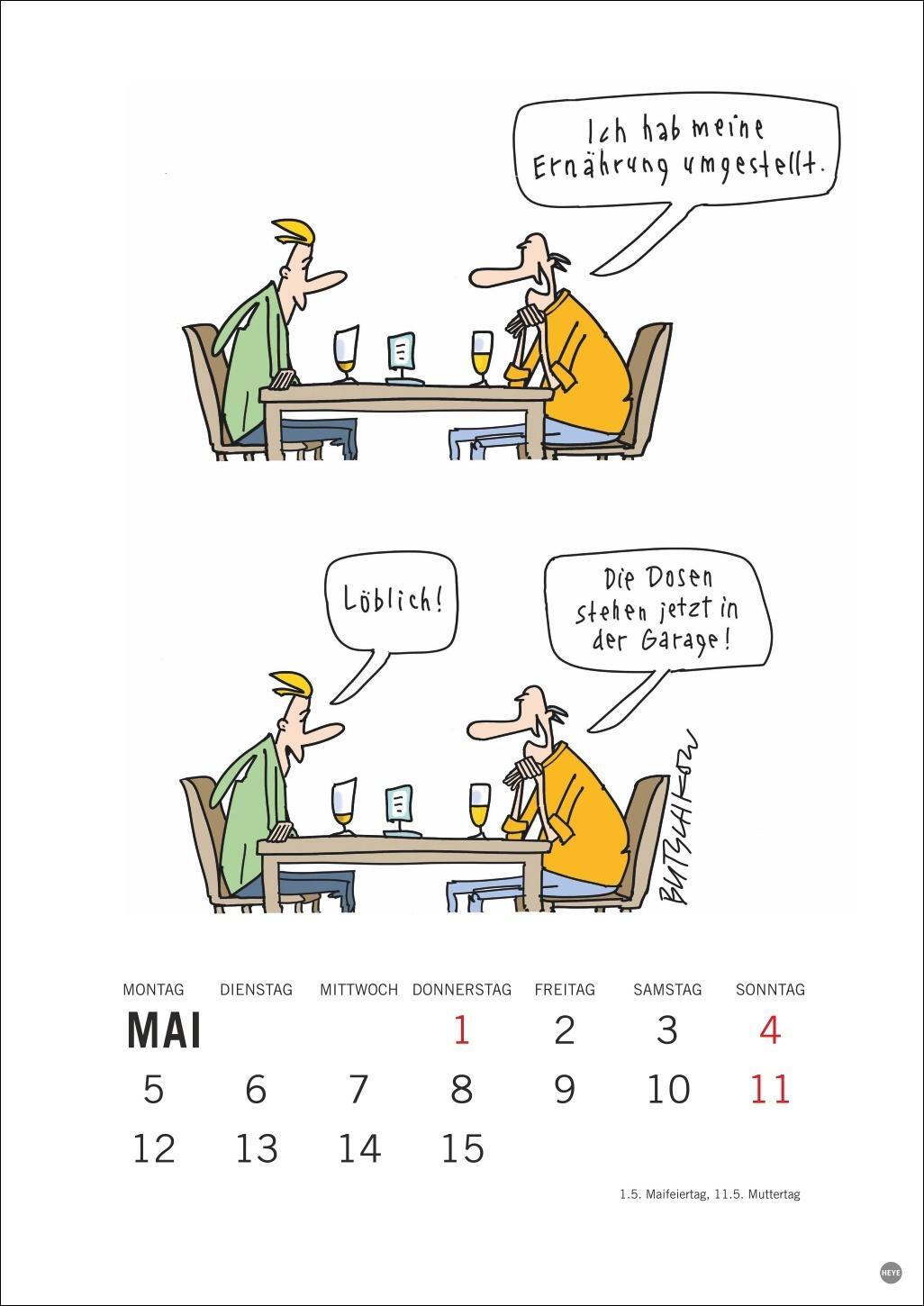 Bild: 9783756408665 | Peter Butschkow: Cartoon-Kracher Halbmonatskalender 2025 | Kalender