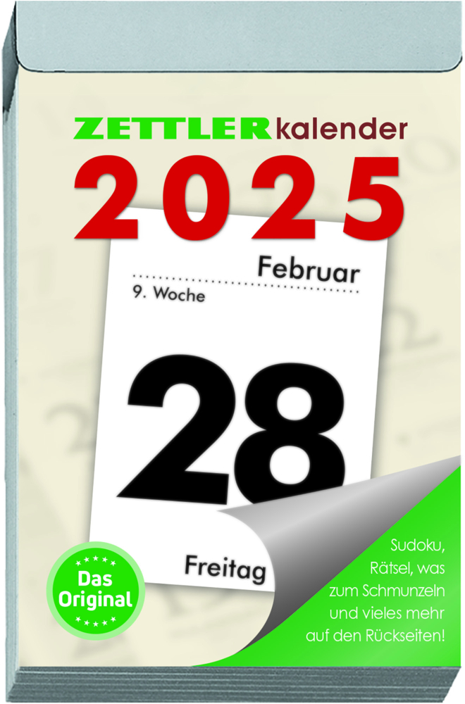 Cover: 4006928024742 | Zettler - Tagesabreißkalender 2025 L, 6,6x9,9cm, Abreißkalender mit...