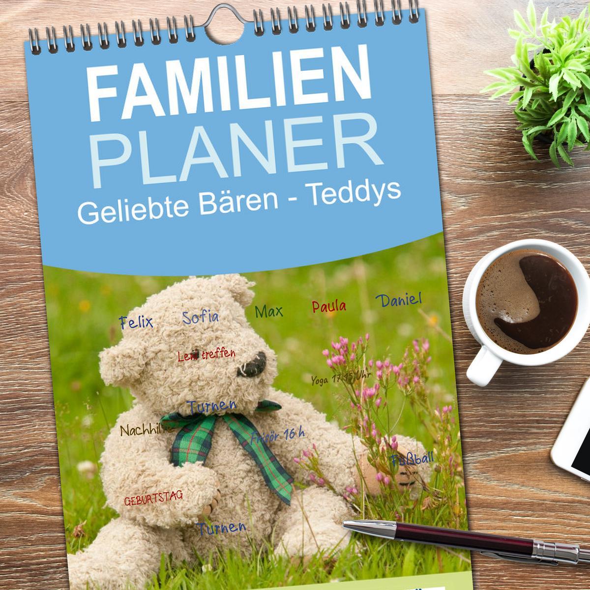 Bild: 9783457123515 | Familienplaner 2025 - Geliebte Bären - Teddys mit 5 Spalten...