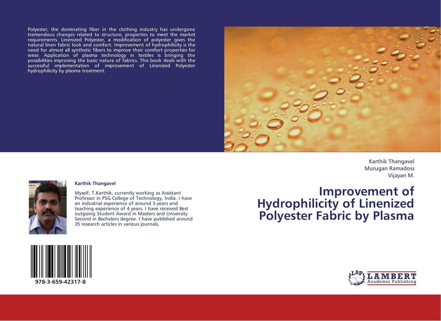 Cover: 9783659423178 | Improvement of Hydrophilicity of Linenized Polyester Fabric by Plasma