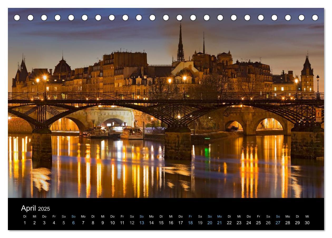 Bild: 9783435564897 | Paris bei Nacht 2025 (Tischkalender 2025 DIN A5 quer), CALVENDO...