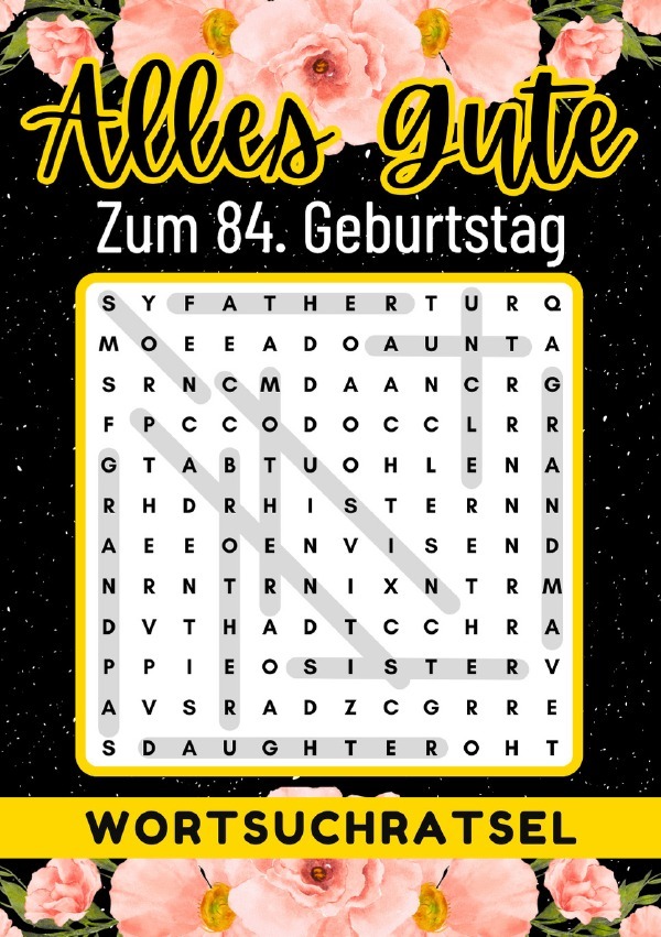 Cover: 9783759837615 | 84 Geburtstag Geschenk Alles Gute zum 84. Geburtstag - Wortsuchrätsel