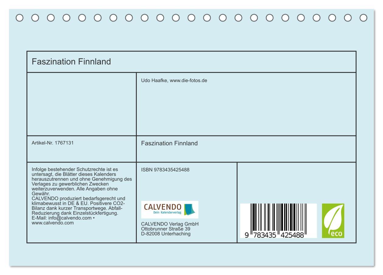 Bild: 9783435425488 | Faszination Finnland (Tischkalender 2025 DIN A5 quer), CALVENDO...