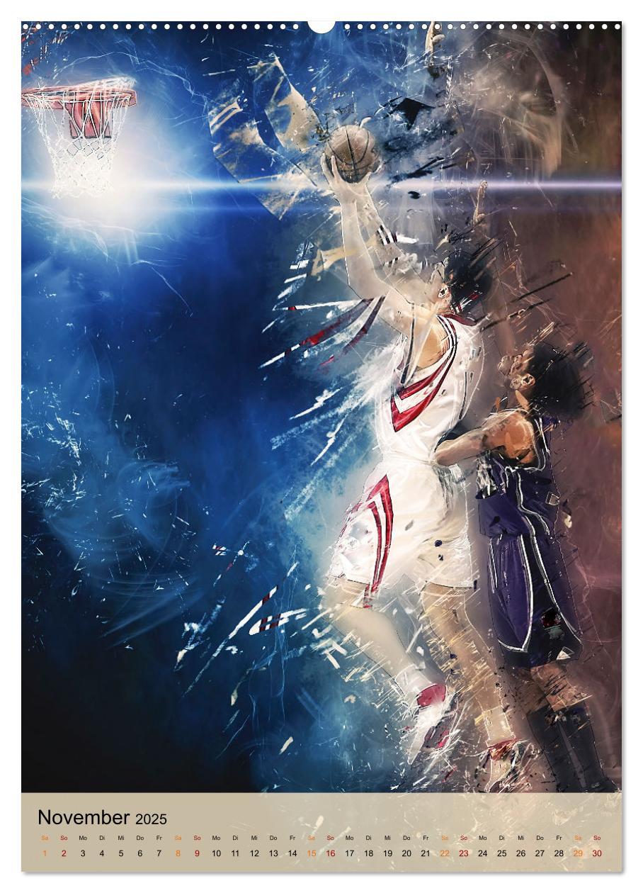 Bild: 9783435928958 | Basketball spektakulär (Wandkalender 2025 DIN A2 hoch), CALVENDO...