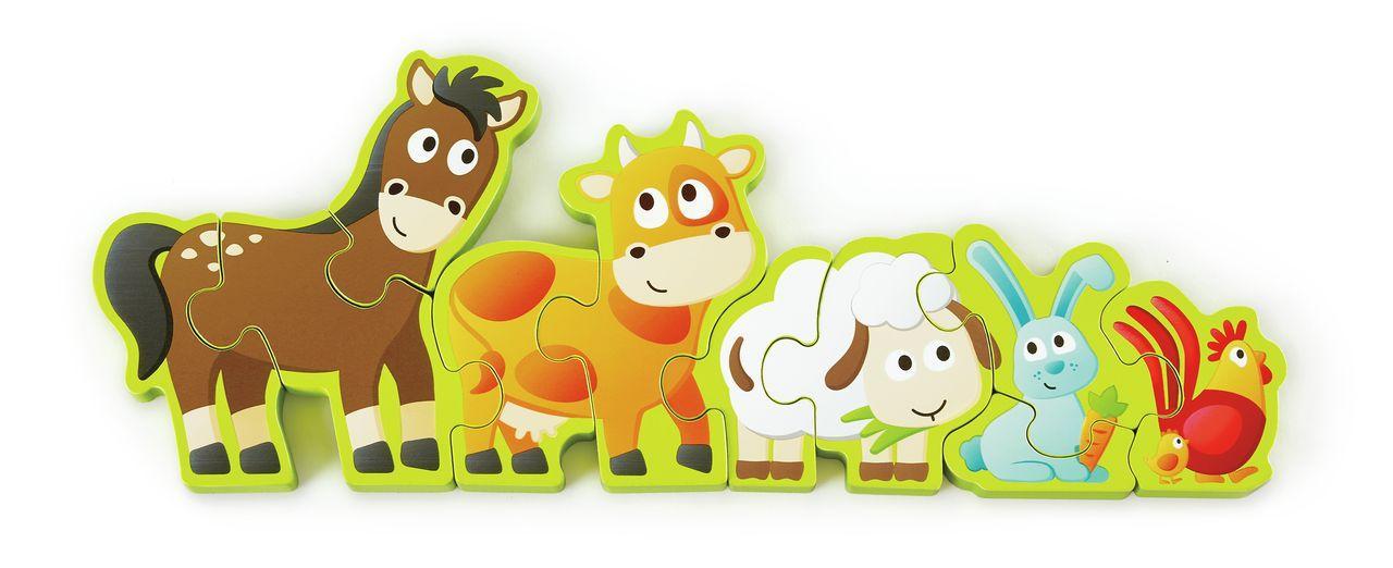 Bild: 6943478027039 | Zahlen &amp; Farmtiere / Puzzle, 10 Teile | Spiel | E1628 | Deutsch | 2023