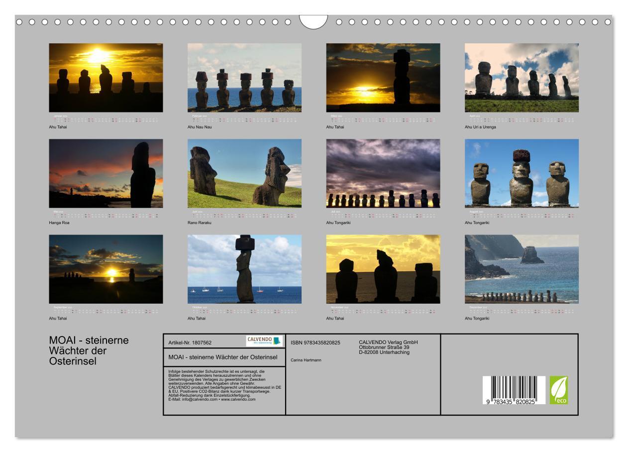 Bild: 9783435820825 | MOAI - steinerne Wächter der Osterinsel (Wandkalender 2025 DIN A3...