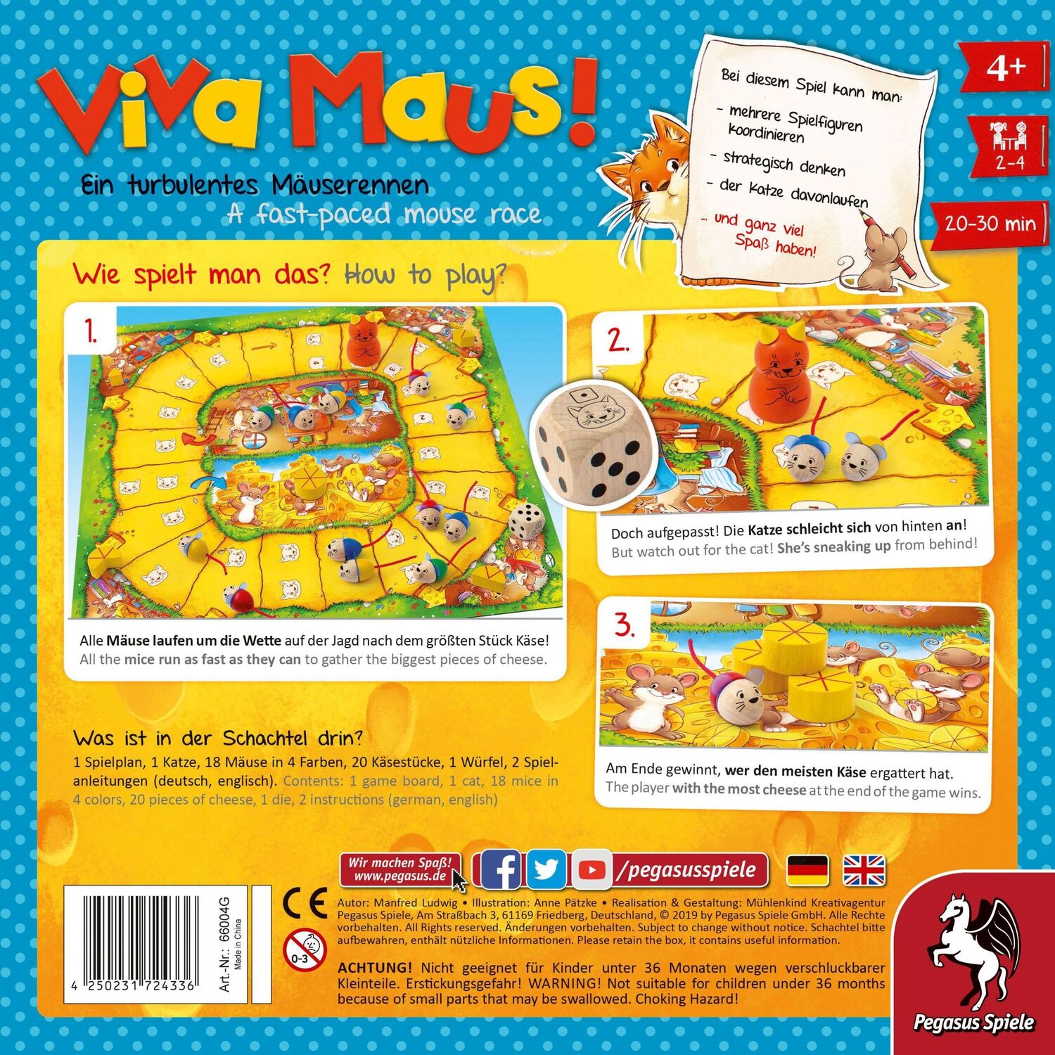 Bild: 4250231724336 | Viva Maus | Manfred Ludwig | Spiel | 66004G | Deutsch | 2015 | Pegasus