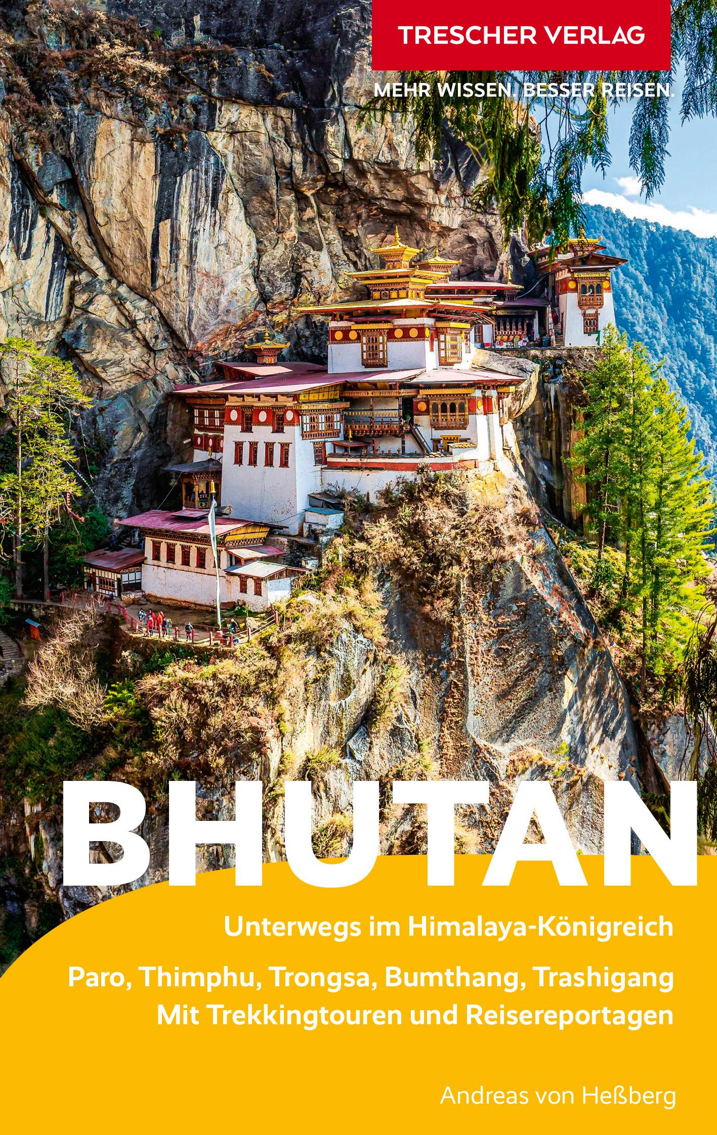 Cover: 9783897946965 | TRESCHER Reiseführer Bhutan | Andreas von Heßberg | Taschenbuch | 2025