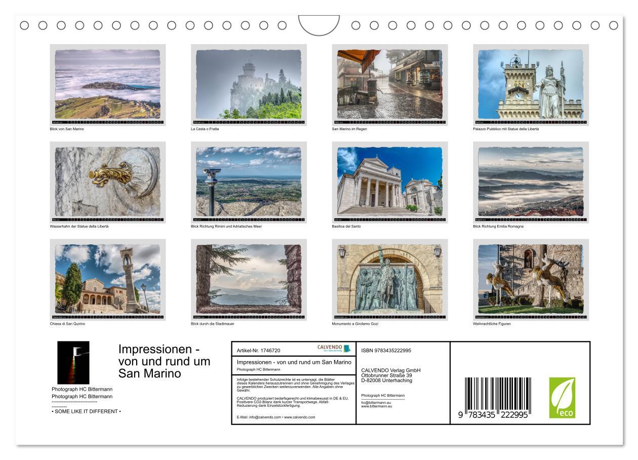 Bild: 9783435222995 | Impressionen - von und rund um San Marino (Wandkalender 2025 DIN A4...