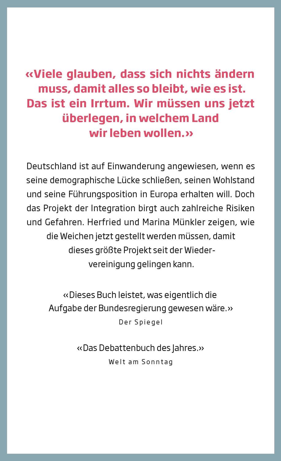 Rückseite: 9783871341670 | Die neuen Deutschen | Ein Land vor seiner Zukunft | Münkler (u. a.)