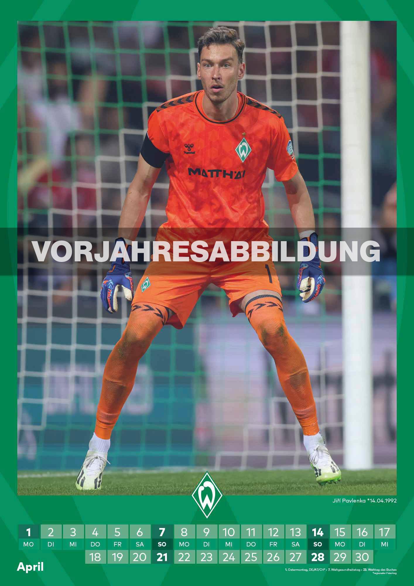 Bild: 4002725994493 | Werder Bremen 2025 - A3-Kalender - Fußball-Kalender - Fan-Kalender...