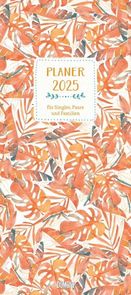 Cover: 4250809653594 | DUMONT - All About Orange 2025 Familienplaner, 22x49,5cm, Planer...