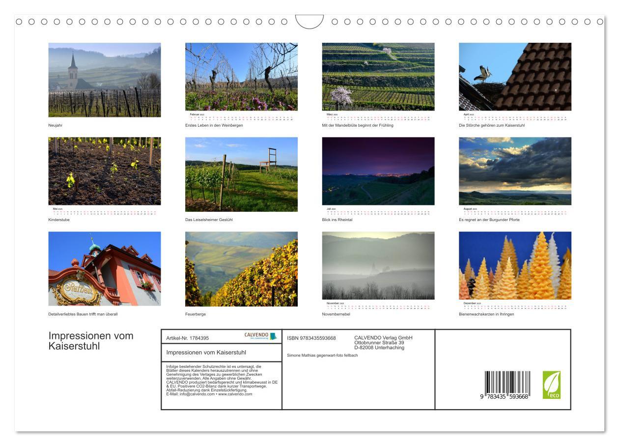 Bild: 9783435593668 | Impressionen vom Kaiserstuhl (Wandkalender 2025 DIN A3 quer),...