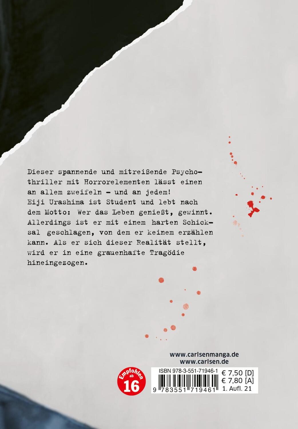 Rückseite: 9783551719461 | The Killer Inside 1 | Ein mörderischer Mystery-Thriller | Taschenbuch