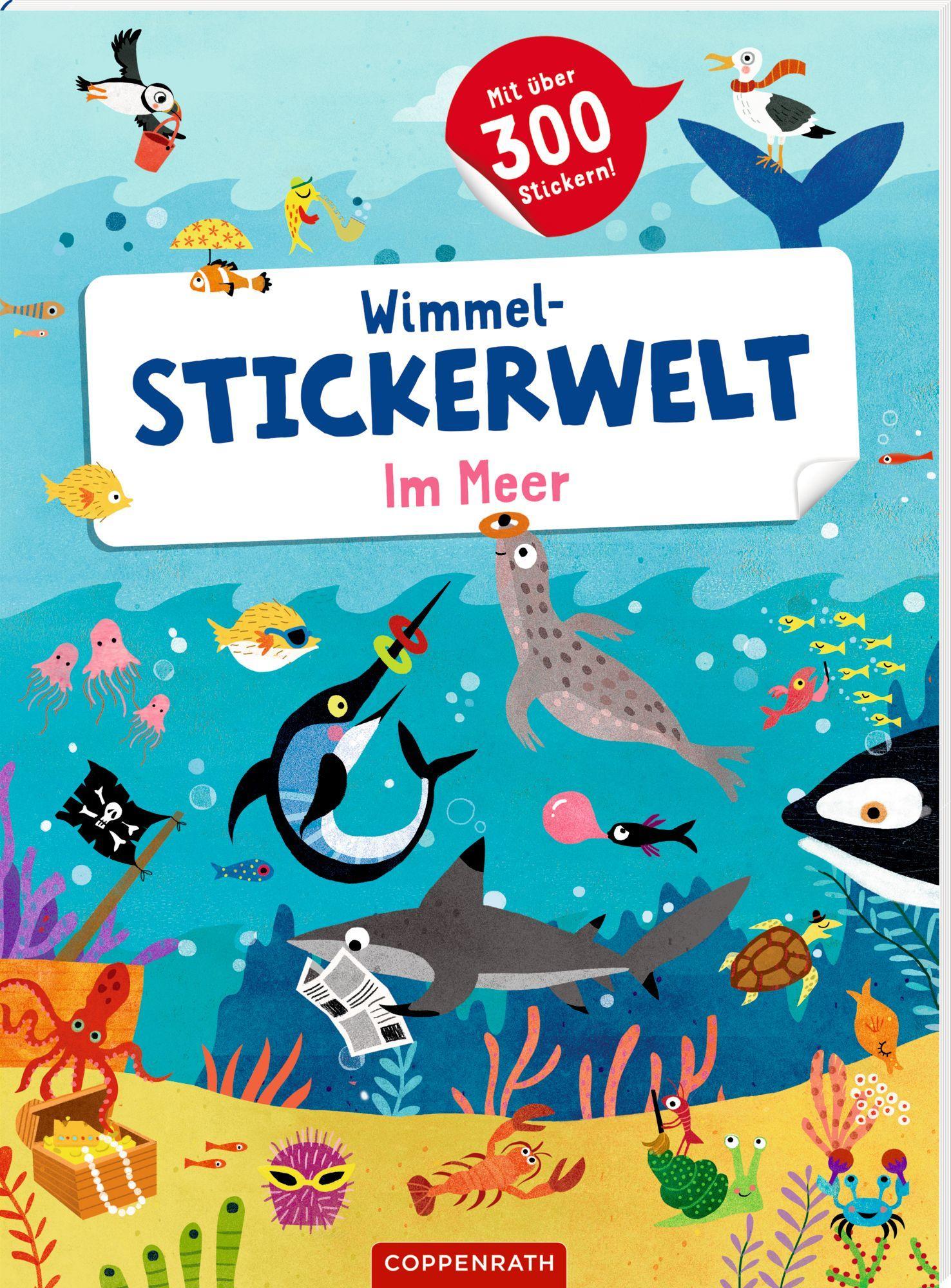 Cover: 9783649672128 | Wimmel-Stickerwelt - Im Meer | Mit über 300 Stickern | Johnson | Buch