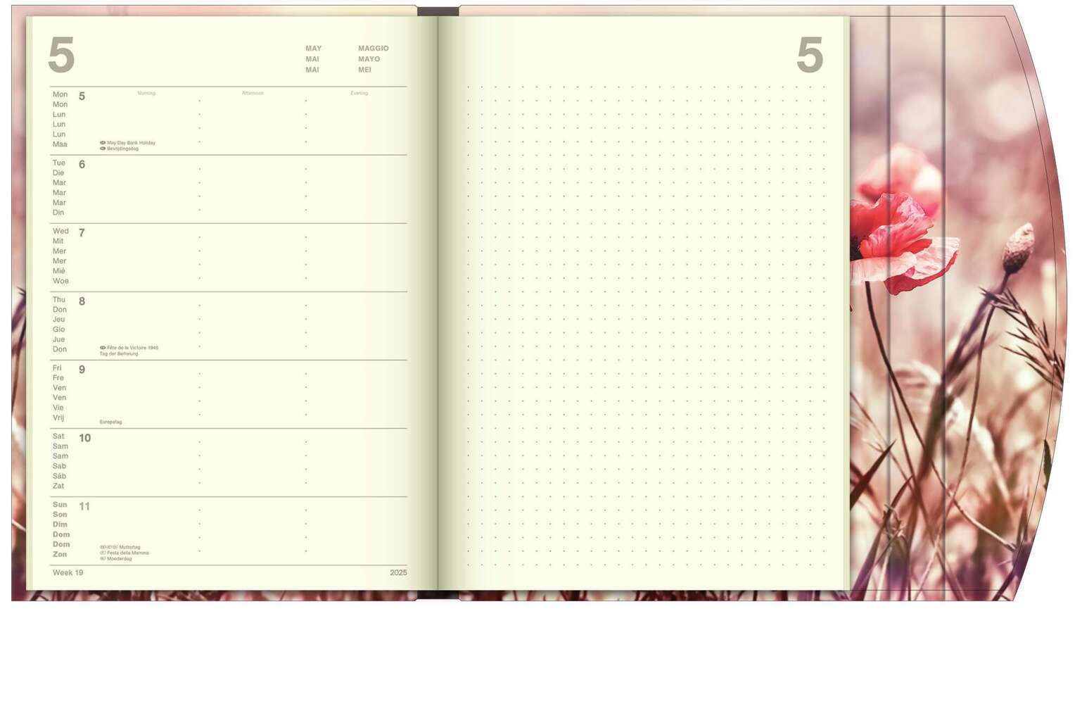 Bild: 4002725994660 | N NEUMANNVERLAGE - Flowers 2025 Diary, 16x22cm, Taschenkalender mit...