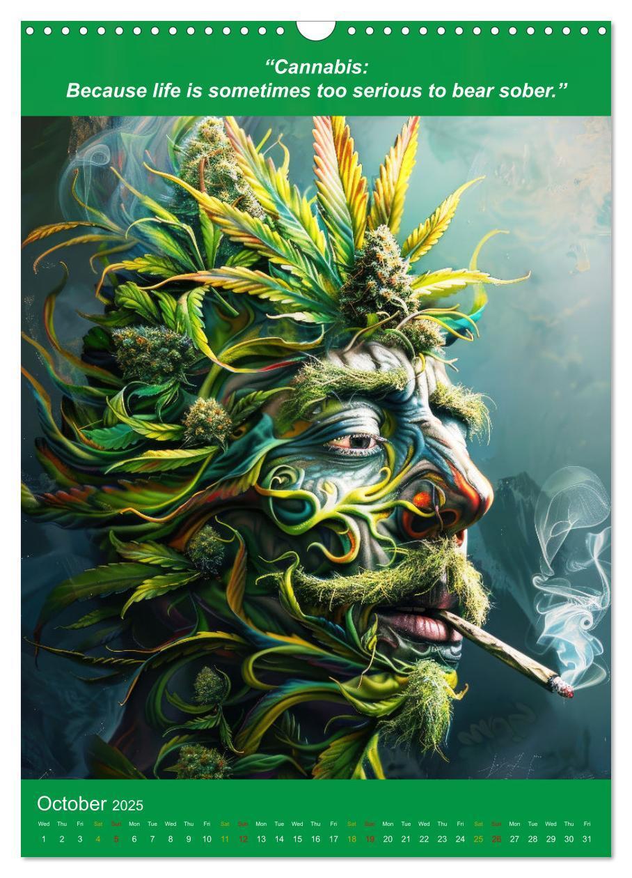 Bild: 9781325981236 | The funniest cannabis pictures and slogans (Wall Calendar 2025 DIN...