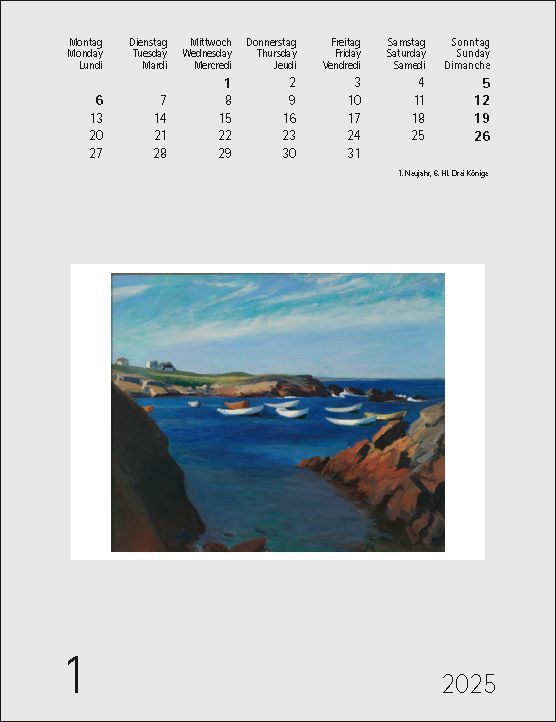 Bild: 9783771720162 | Edward Hopper 2025 | Kunst-Einsteckkalender | Eward Hopper | Kalender