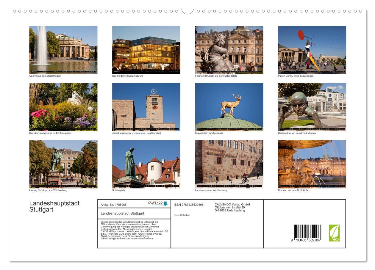 Bild: 9783435639106 | Landeshauptstadt Stuttgart (hochwertiger Premium Wandkalender 2025...