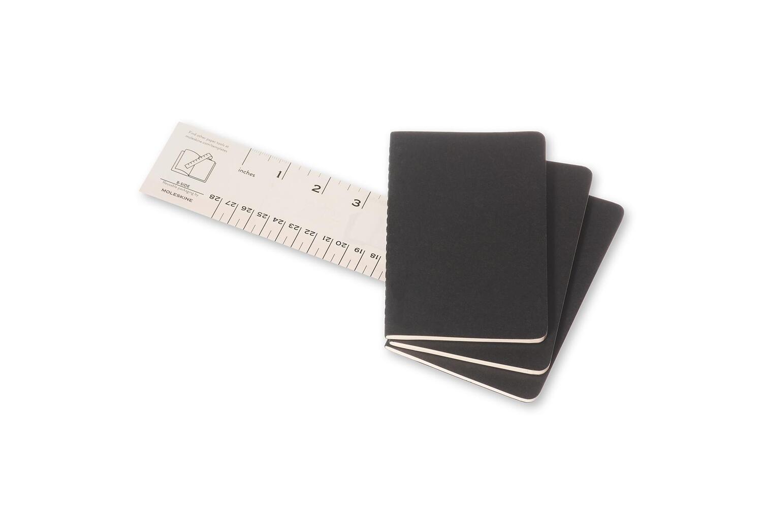 Bild: 9788883704918 | Moleskine Cahier pocket blanko schwarz DIN A6. 3er Pack | Taschenbuch