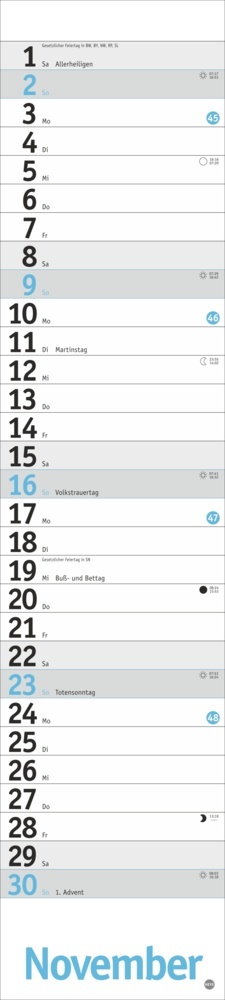 Bild: 9783756408429 | Langplaner, hellblau 2025 | Kalender | Spiralbindung | 13 S. | Deutsch