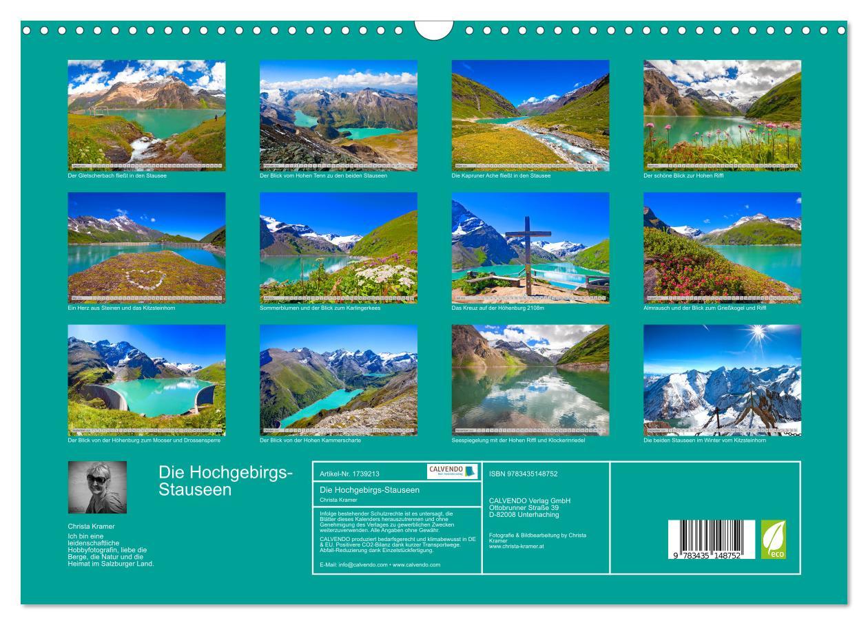 Bild: 9783435148752 | Die Hochgebirgs-Stauseen (Wandkalender 2025 DIN A3 quer), CALVENDO...