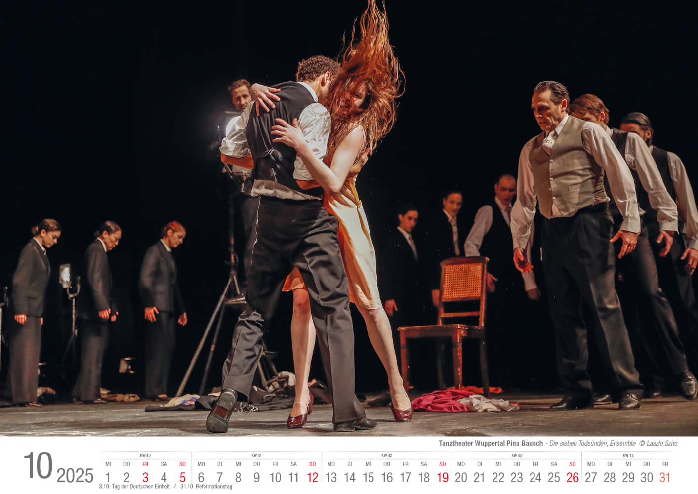 Bild: 9783965352377 | Tanztheater Wuppertal Pina Bausch 2025 Bildkalender A3 Spiralbindung