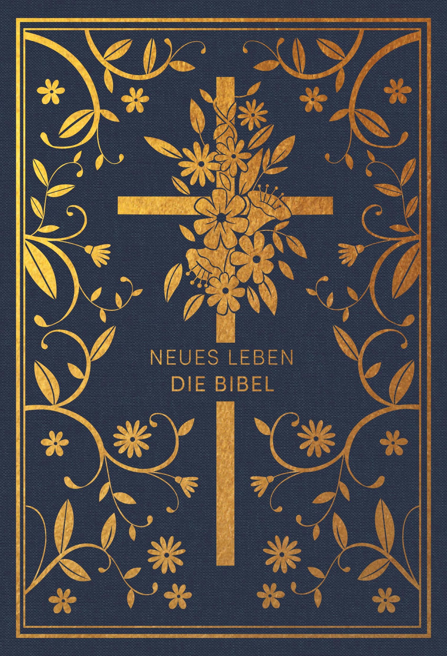 Cover: 9783417020144 | Neues Leben. Die Bibel - Golden Grace Edition, Marineblau | Preston