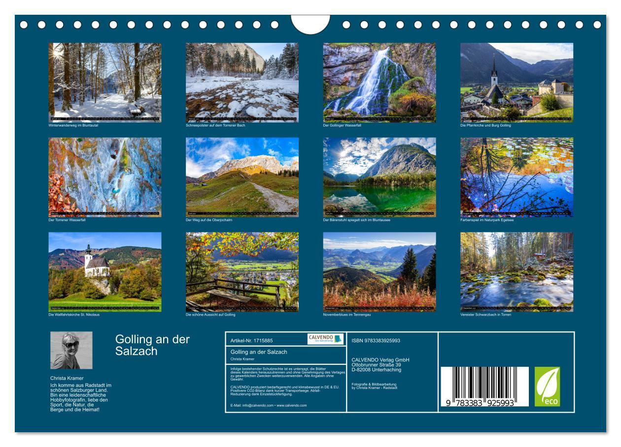 Bild: 9783383925993 | Golling an der Salzach (Wandkalender 2025 DIN A4 quer), CALVENDO...