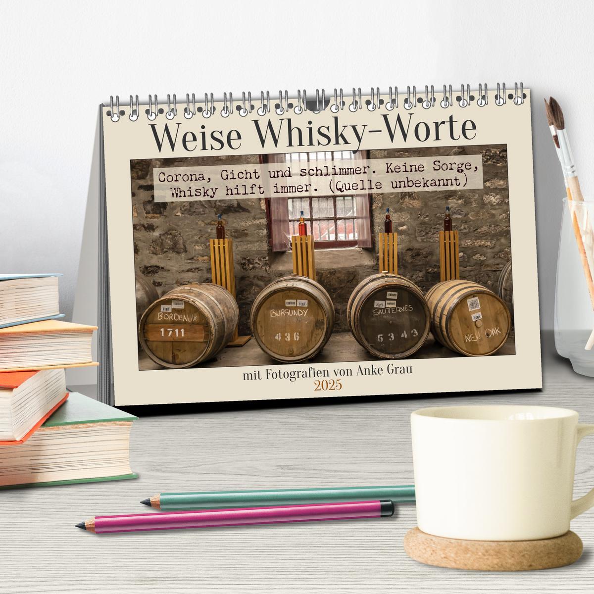 Bild: 9783383947261 | Weise Whisky-Worte (Tischkalender 2025 DIN A5 quer), CALVENDO...