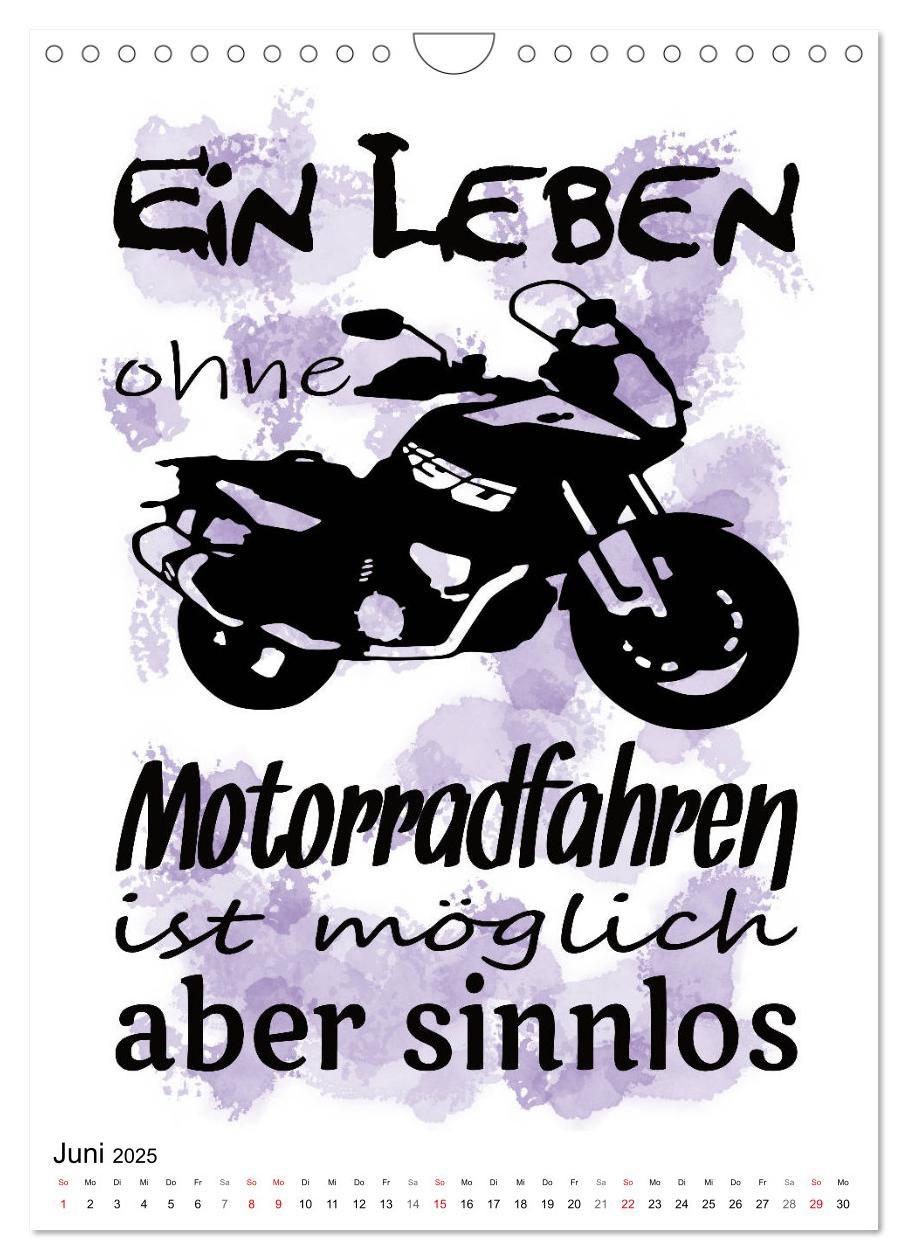 Bild: 9783435940776 | Biker-Sprüche (Wandkalender 2025 DIN A4 hoch), CALVENDO Monatskalender