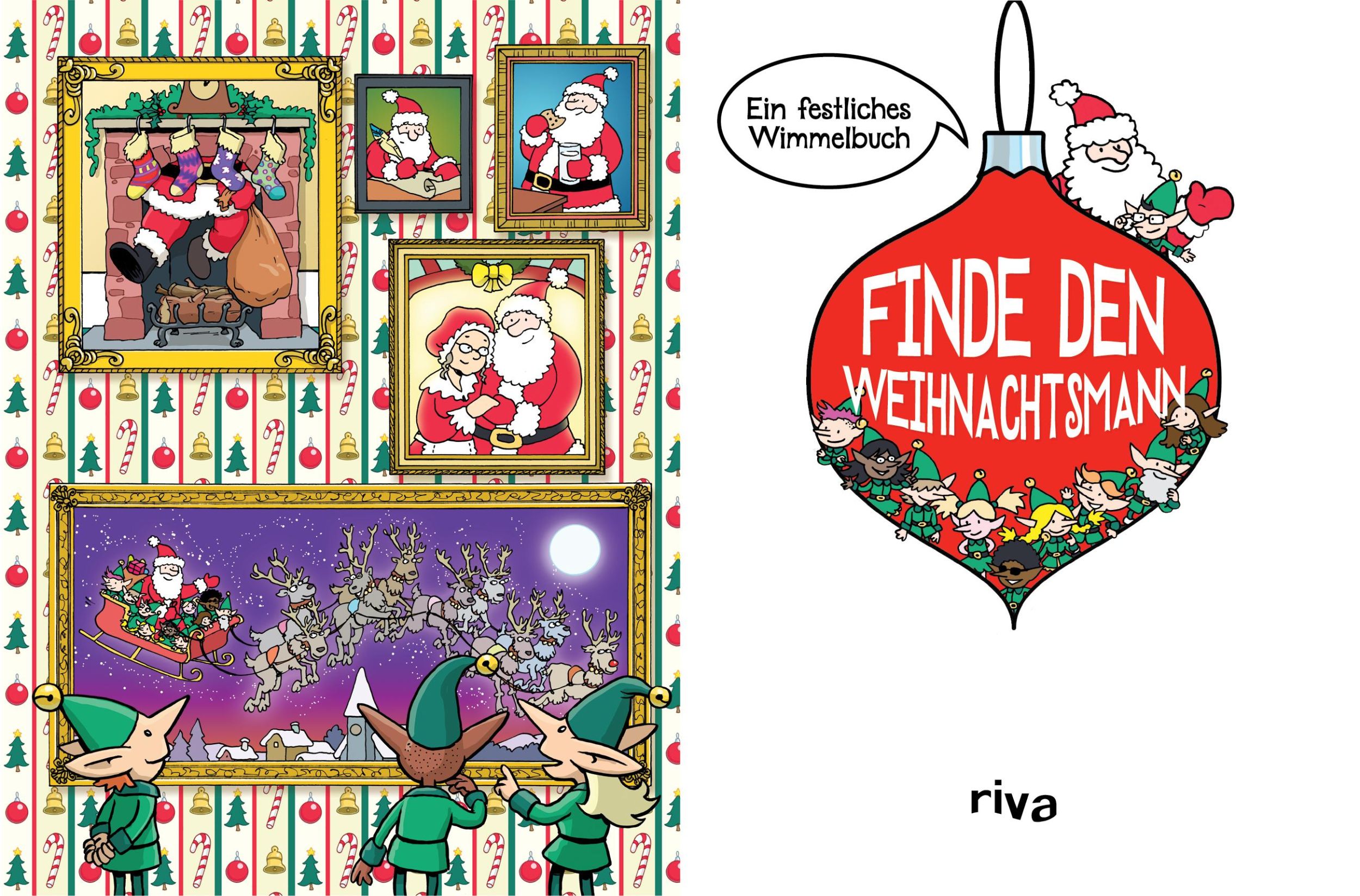 Bild: 9783742315618 | Finde den Weihnachtsmann | Ein festliches Wimmelbuch | Chuck Whelon