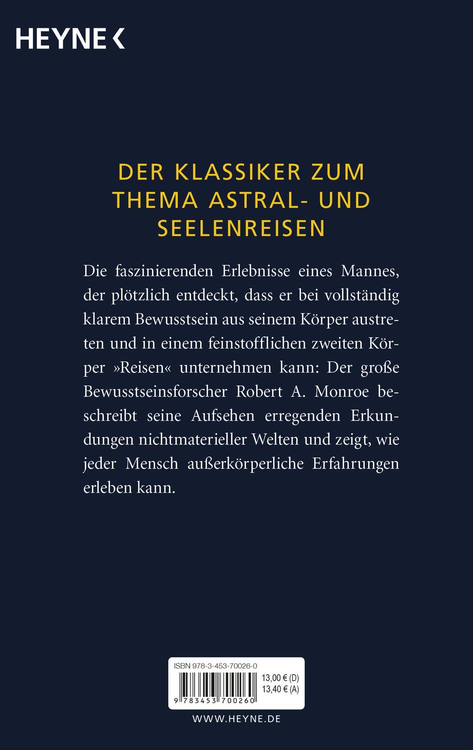 Bild: 9783453700260 | Der Mann mit den zwei Leben | Reisen außerhalb des Körpers | Monroe