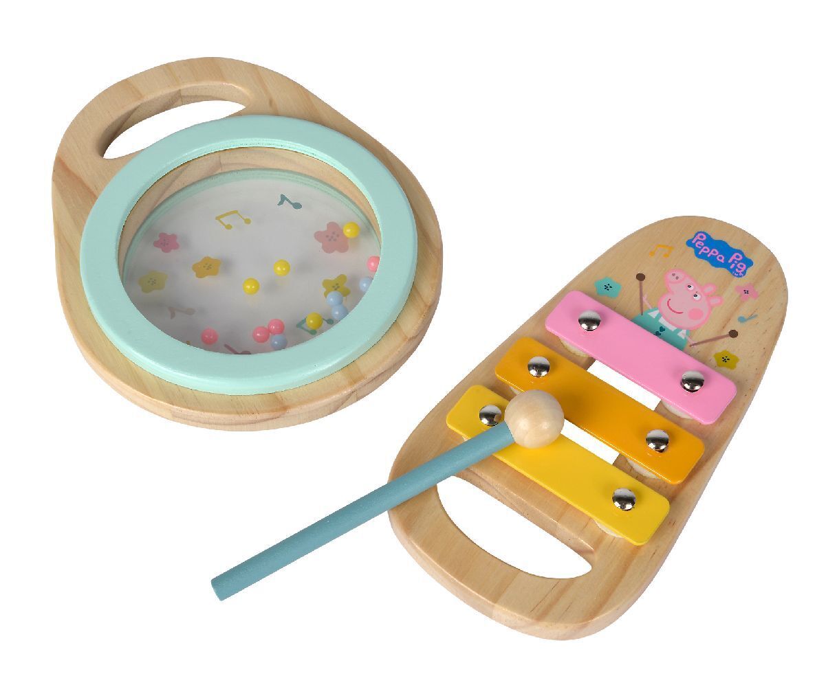 Bild: 4003046010381 | Peppa Pig Holz-Musikset, 2-tlg. | Stück | Bunter Stückkarton | 2023