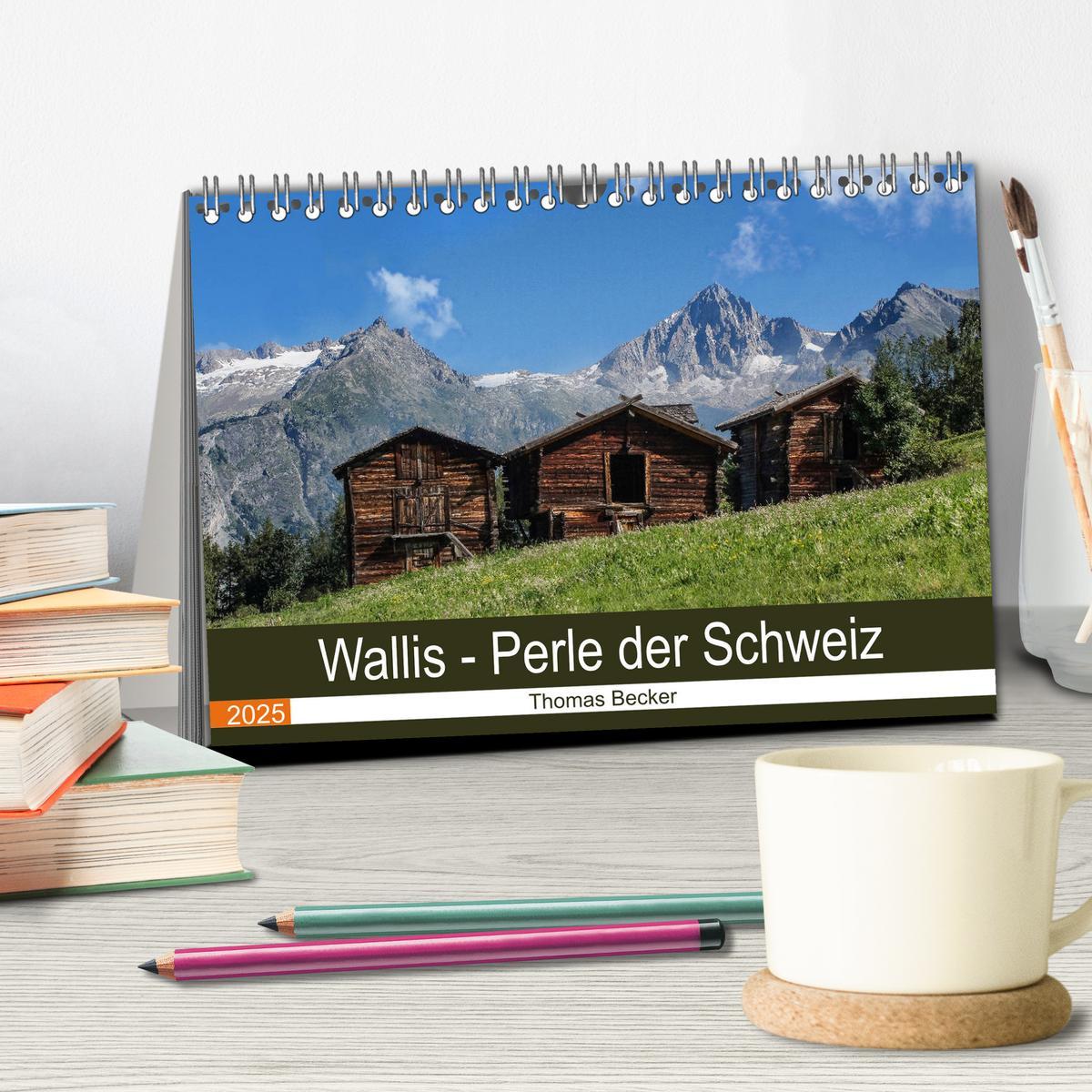 Bild: 9783435611119 | Wallis. Perle der Schweiz (Tischkalender 2025 DIN A5 quer),...