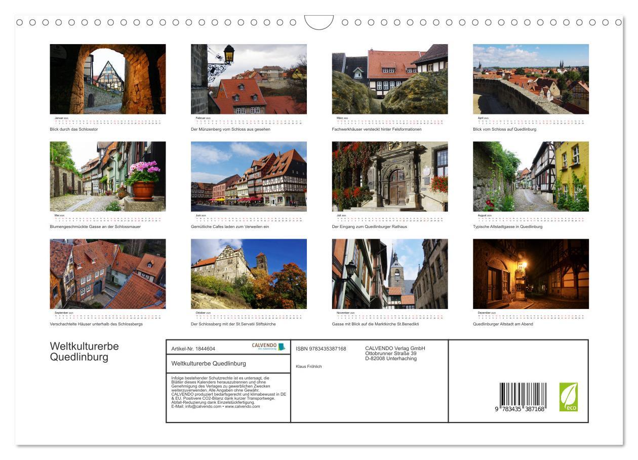 Bild: 9783435387168 | Weltkulturerbe Quedlinburg (Wandkalender 2025 DIN A3 quer),...