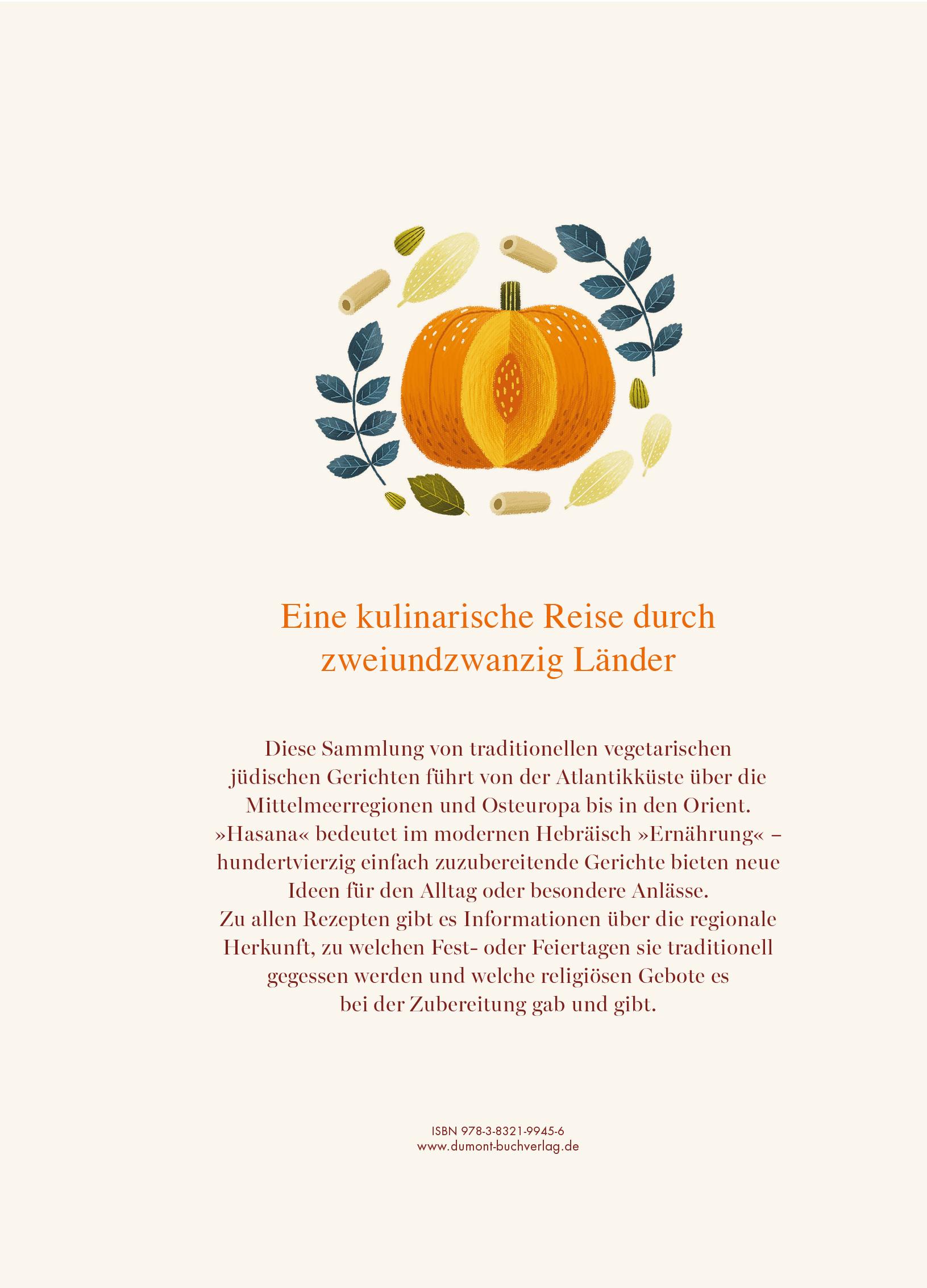 Rückseite: 9783832199456 | Hasana | Vegetarisch kochen nach traditionellen jüdischen Rezepten