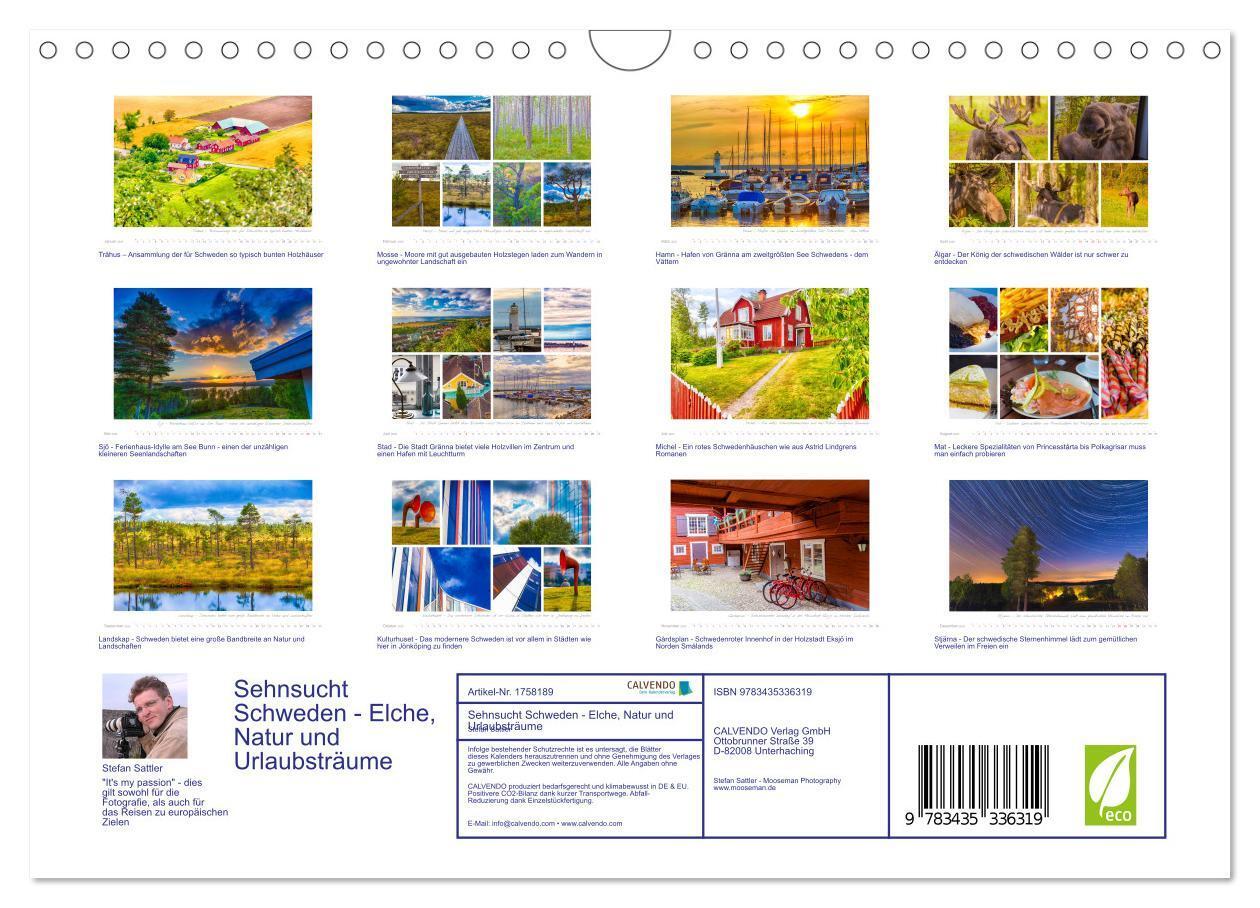 Bild: 9783435336319 | Sehnsucht Schweden - Elche, Natur und Urlaubsträume (Wandkalender...