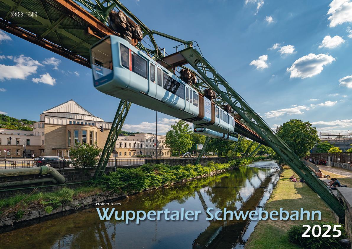 Cover: 9783965352285 | Wuppertaler Schwebebahn 2025 Bildkalender A3 Spiralbindung | Klaes