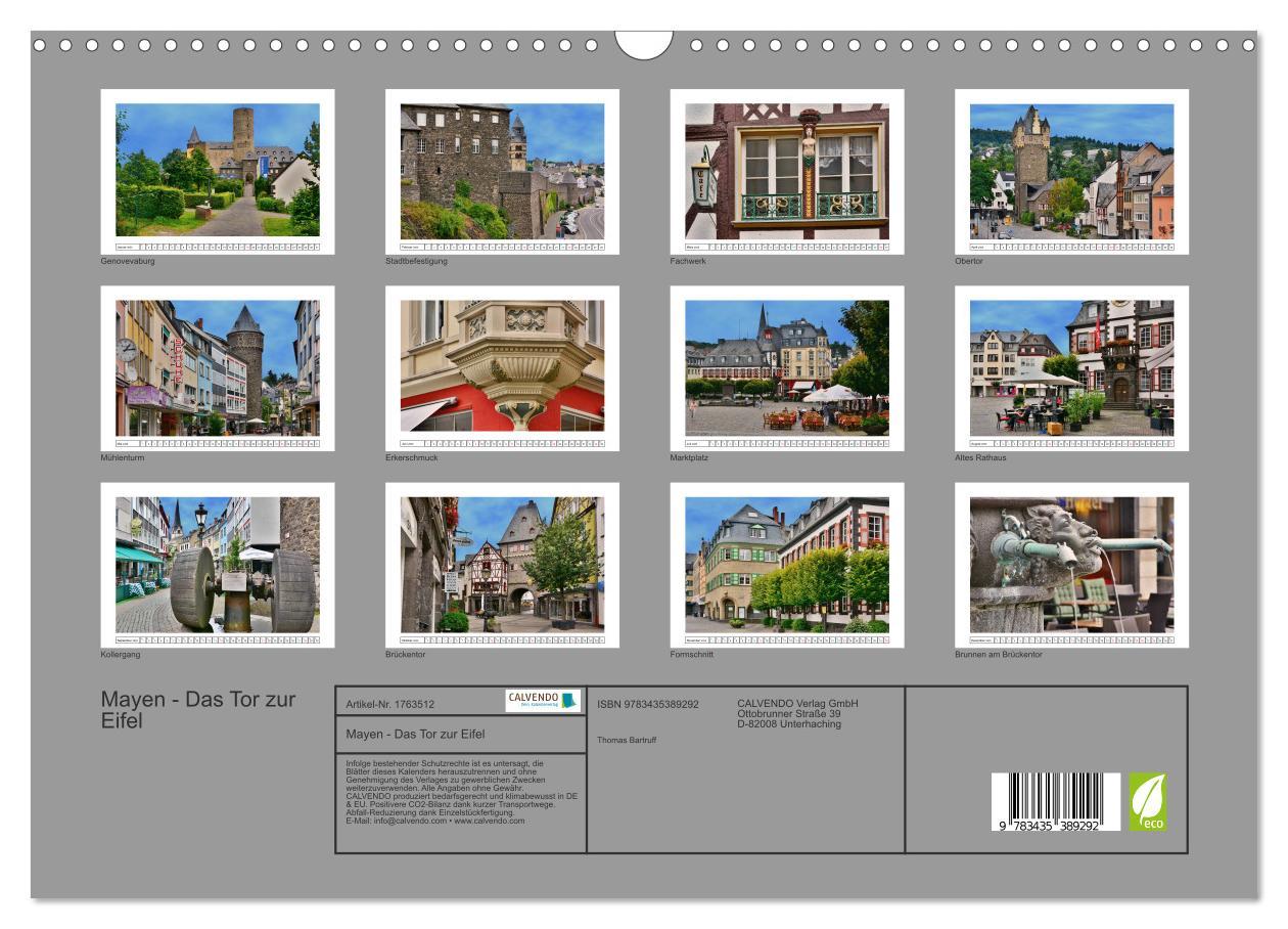 Bild: 9783435389292 | Mayen - Das Tor zur Eifel (Wandkalender 2025 DIN A3 quer), CALVENDO...