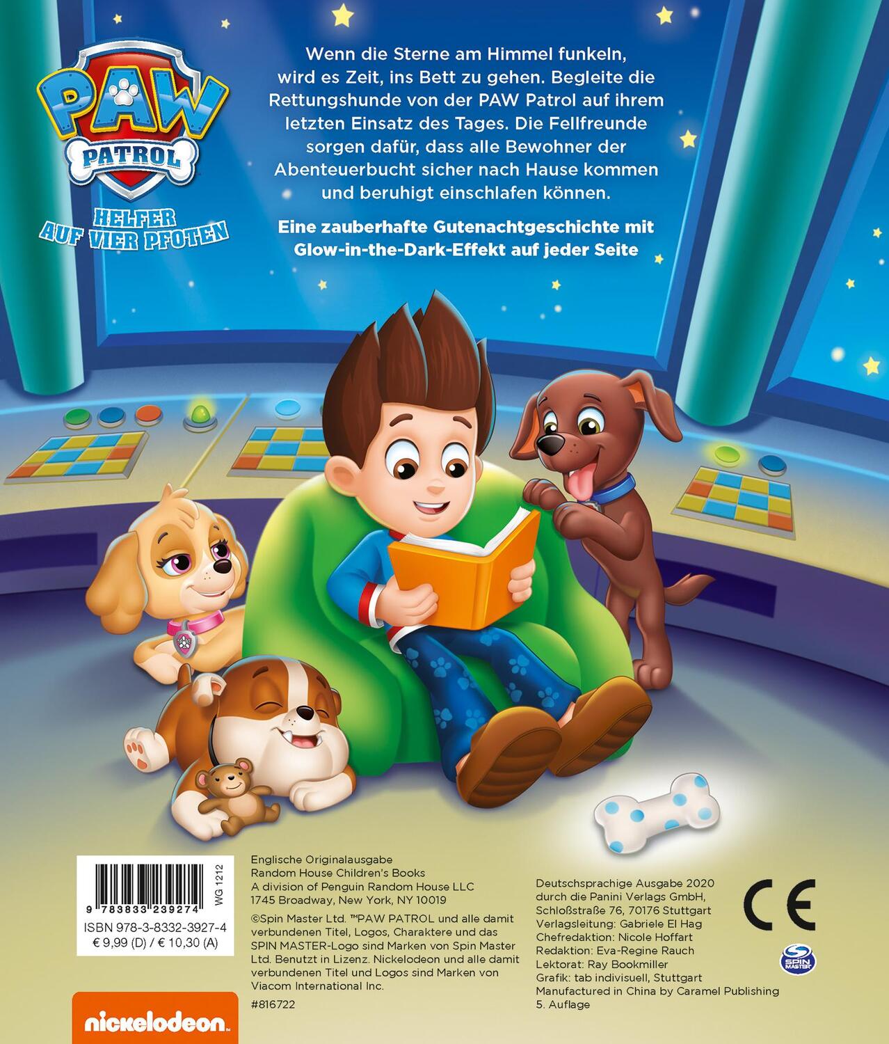 Rückseite: 9783833239274 | PAW Patrol: Gute Nacht, Abenteuerbucht! | Buch | 12 S. | Deutsch