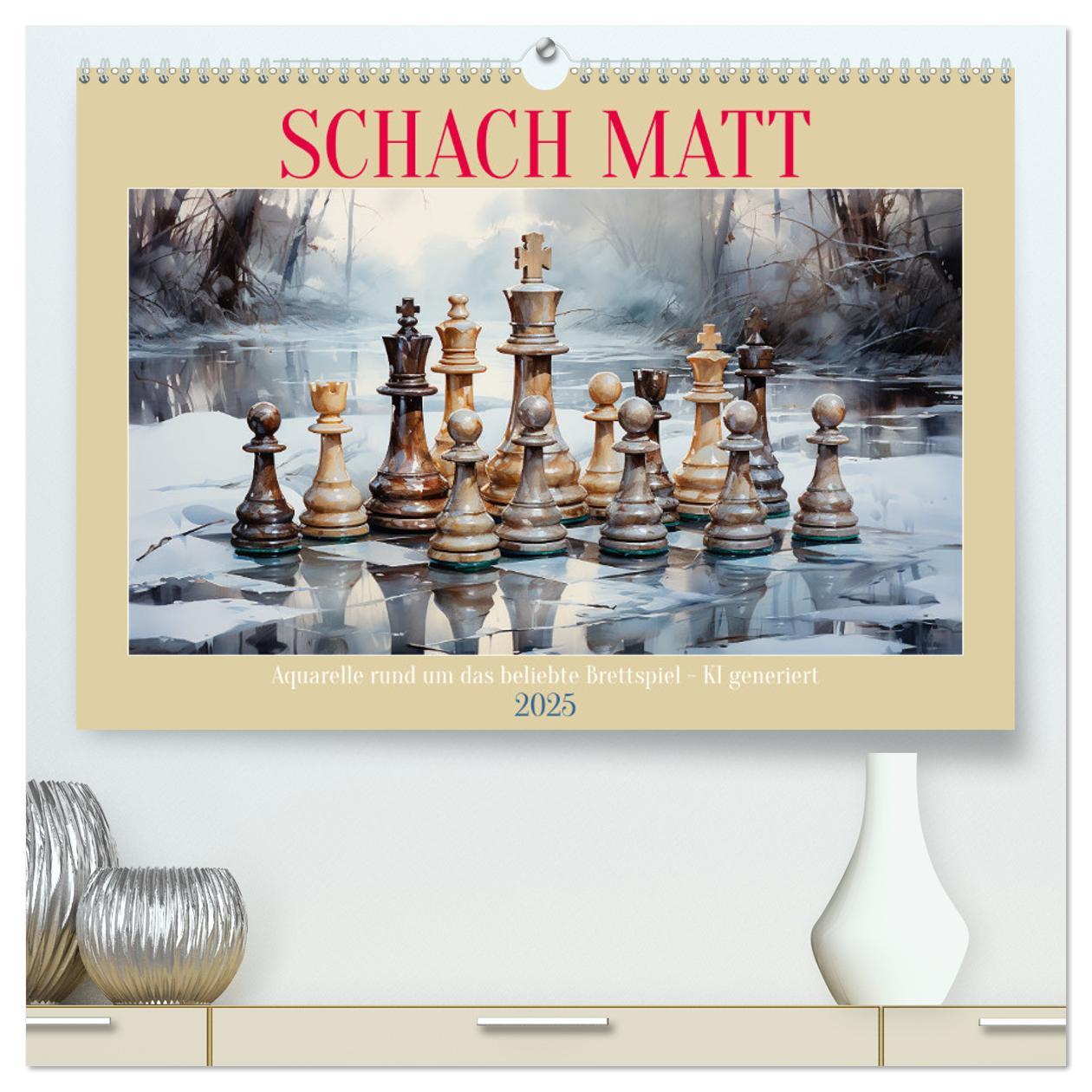 Cover: 9783383879005 | Schach Matt (hochwertiger Premium Wandkalender 2025 DIN A2 quer),...