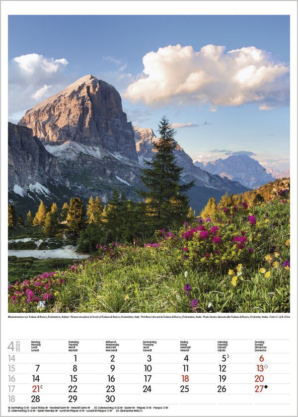 Bild: 9783731876090 | Alpen 2025 | Wandkalender mit Fotos von den Alpen. Format 30 x 42 cm.